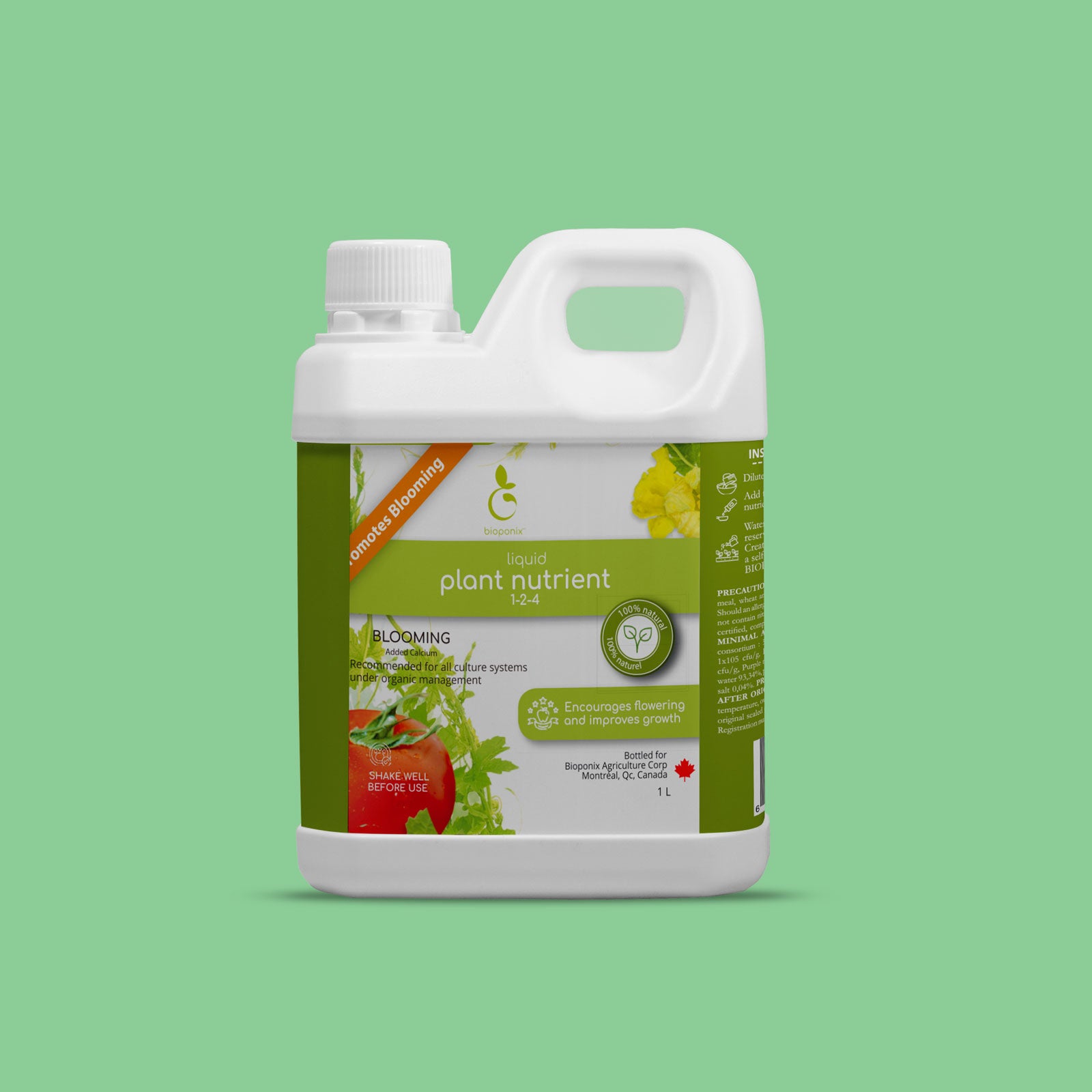 Liquid Plant Nutrient - Bloom Formulation - BIOPONIX 1-2-4